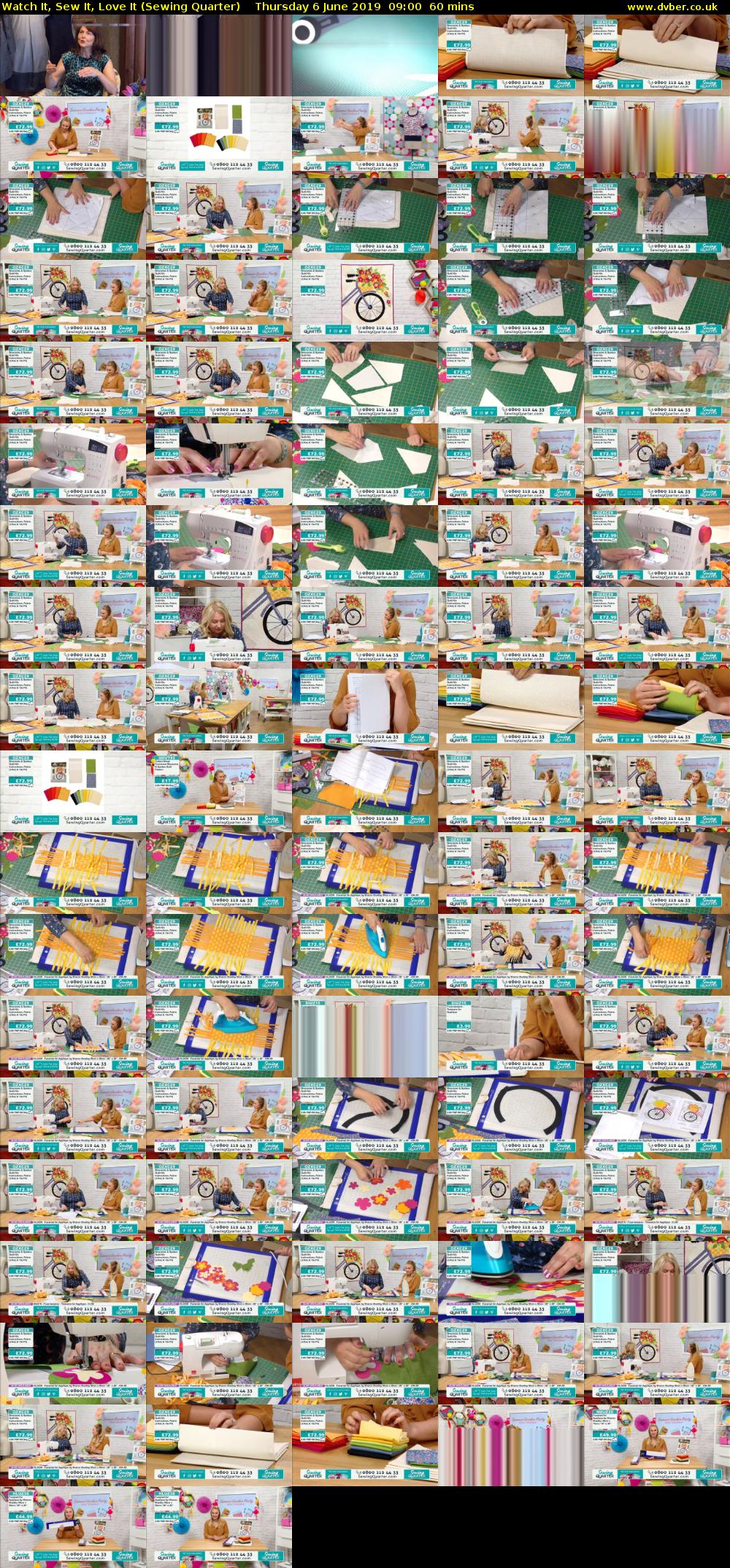 Watch It, Sew It, Love It (Sewing Quarter) Thursday 6 June 2019 09:00 - 10:00