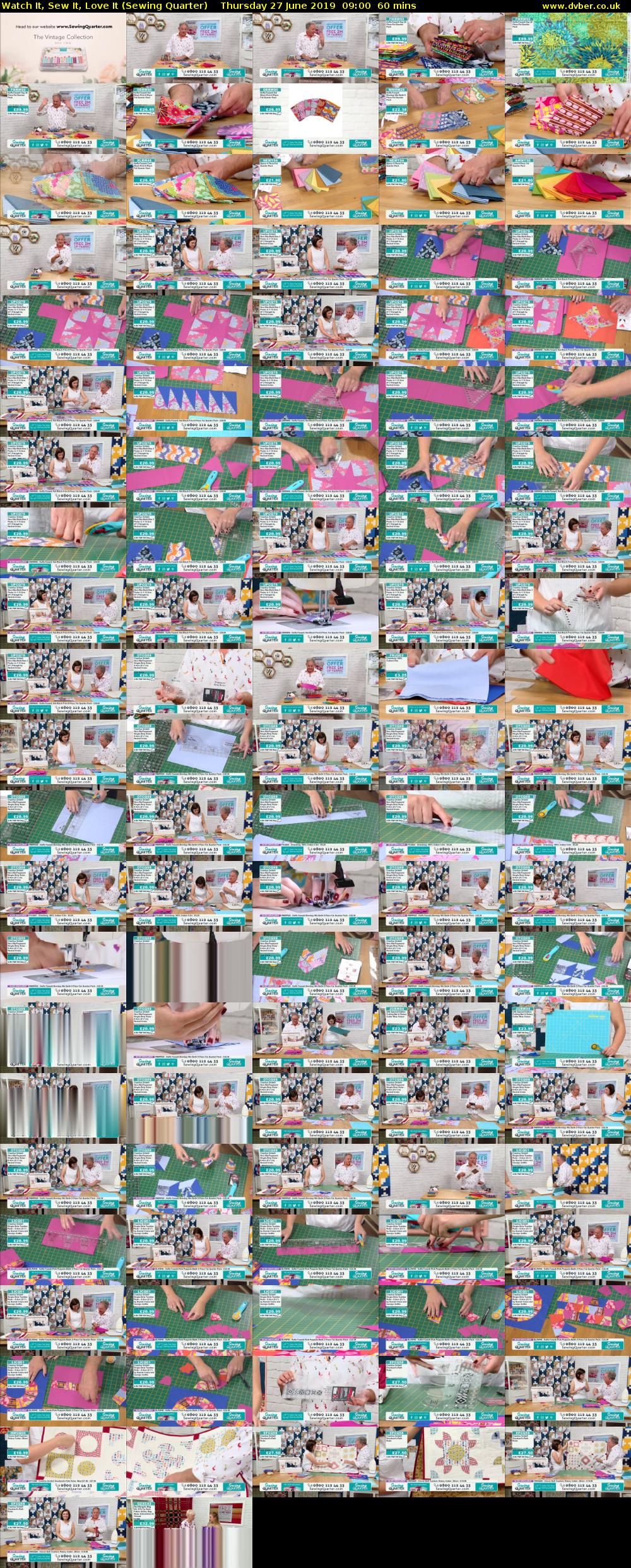 Watch It, Sew It, Love It (Sewing Quarter) Thursday 27 June 2019 09:00 - 10:00