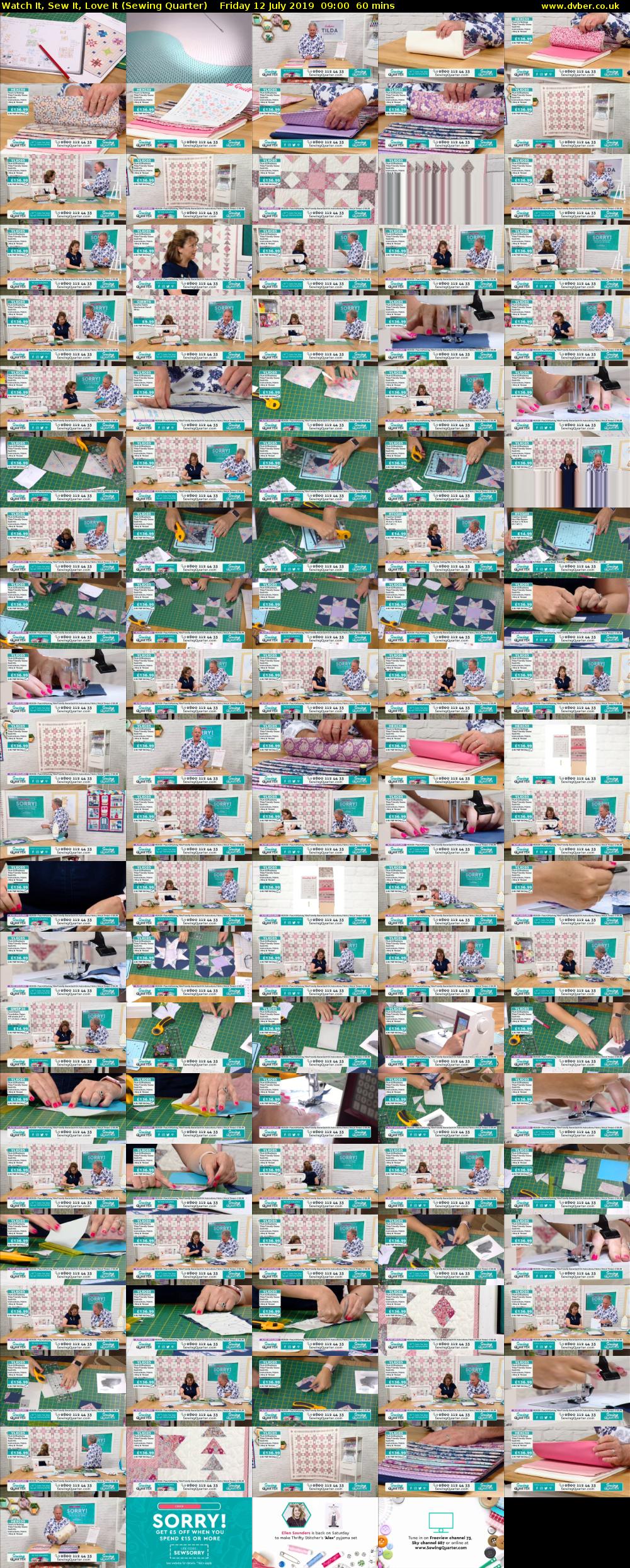Watch It, Sew It, Love It (Sewing Quarter) Friday 12 July 2019 09:00 - 10:00
