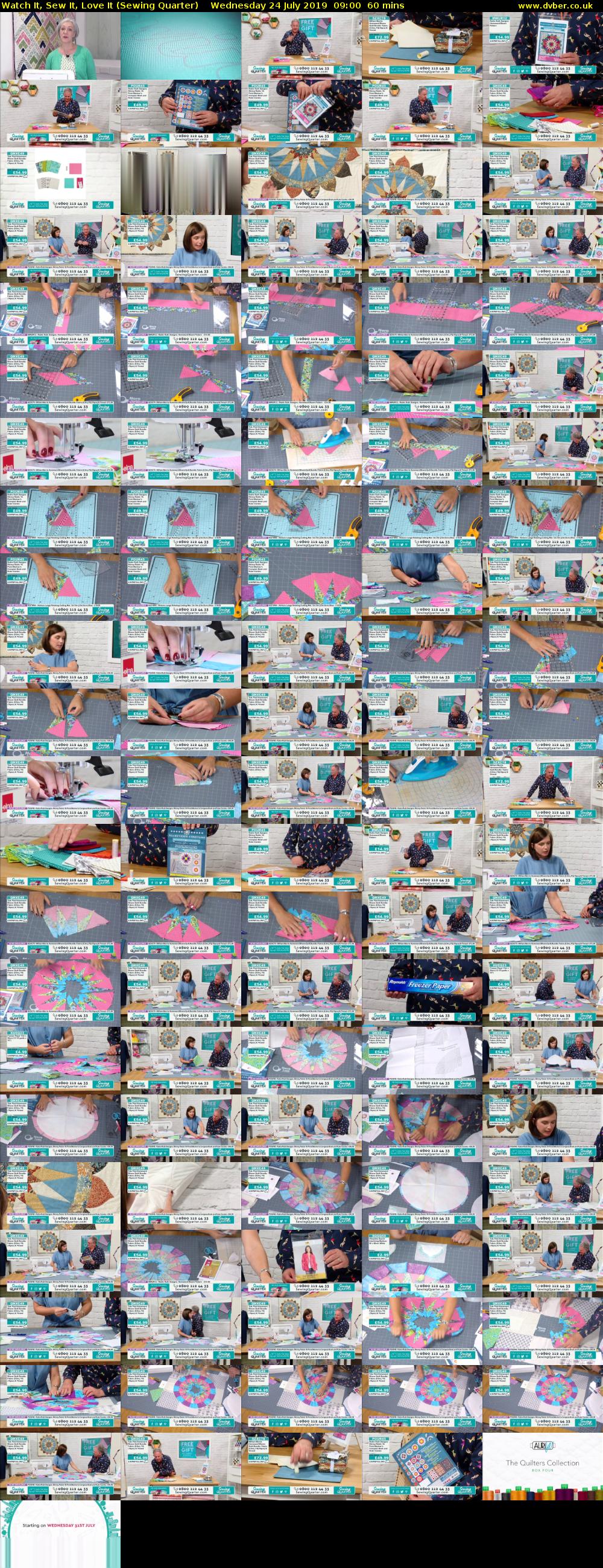 Watch It, Sew It, Love It (Sewing Quarter) Wednesday 24 July 2019 09:00 - 10:00