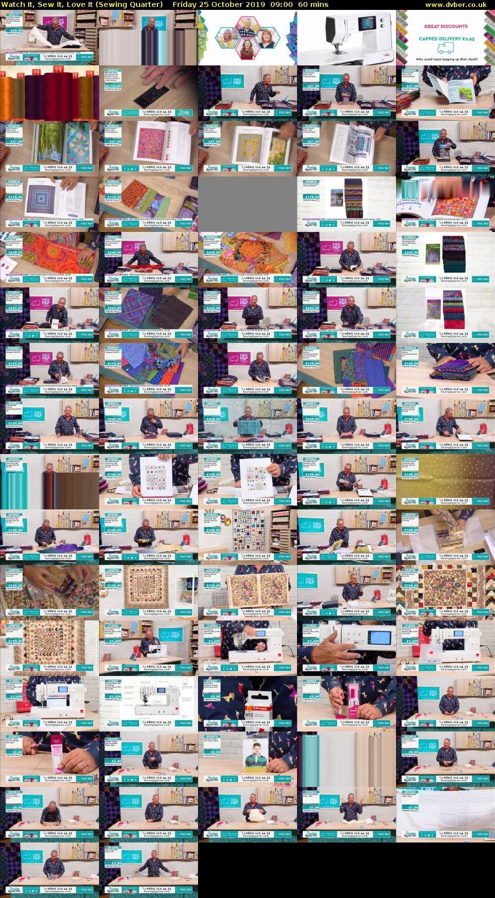 Watch It, Sew It, Love It (Sewing Quarter) Friday 25 October 2019 09:00 - 10:00
