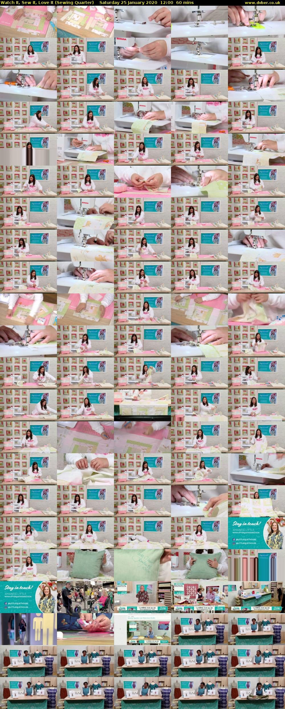 Watch It, Sew It, Love It (Sewing Quarter) Saturday 25 January 2020 12:00 - 13:00