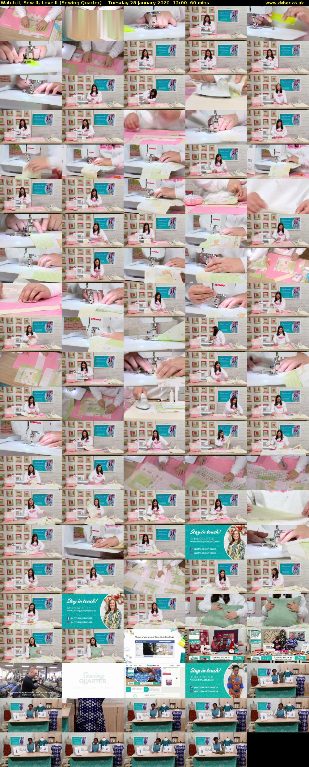 Watch It, Sew It, Love It (Sewing Quarter) Tuesday 28 January 2020 12:00 - 13:00