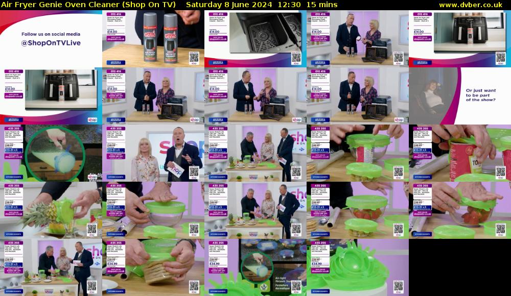 Air Fryer Genie Oven Cleaner (Shop On TV) Saturday 8 June 2024 12:30 - 12:45