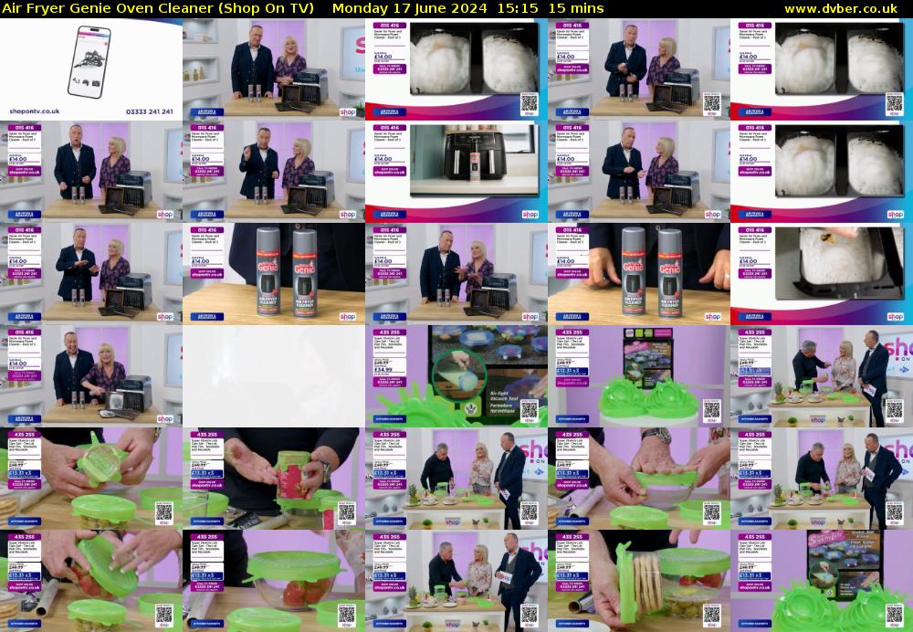 Air Fryer Genie Oven Cleaner (Shop On TV) Monday 17 June 2024 15:15 - 15:30