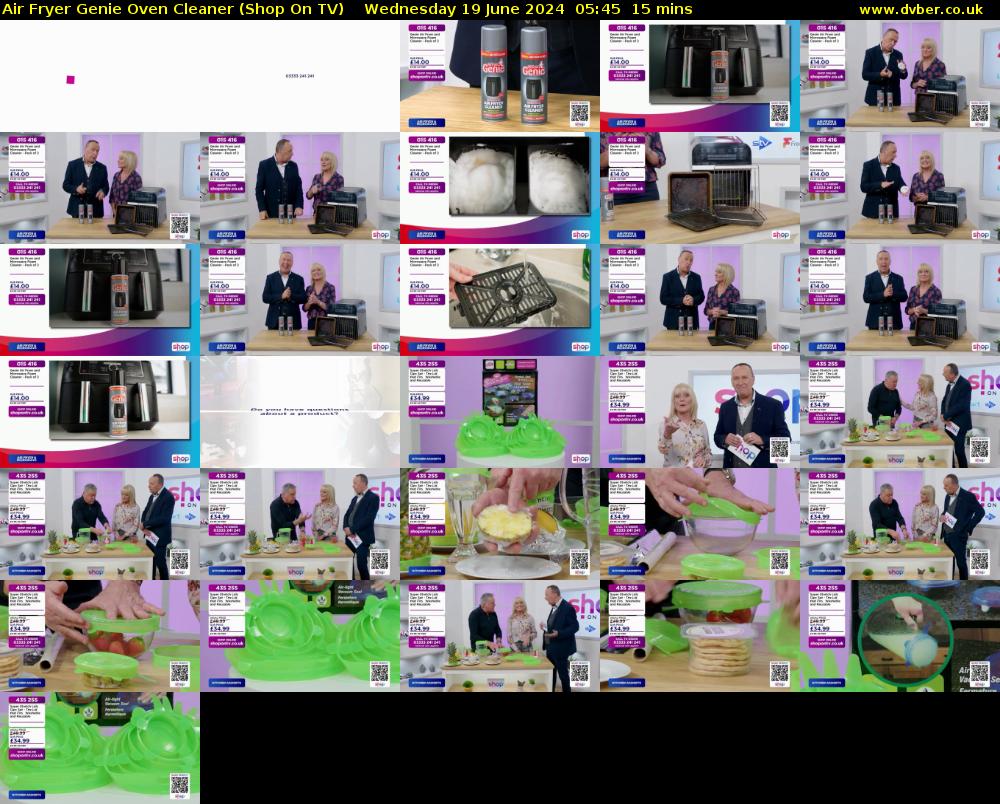 Air Fryer Genie Oven Cleaner (Shop On TV) Wednesday 19 June 2024 05:45 - 06:00