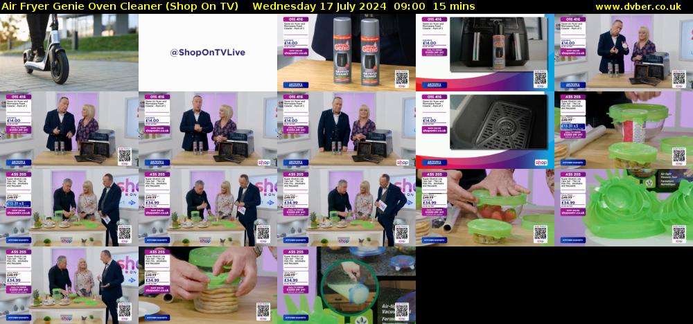 Air Fryer Genie Oven Cleaner (Shop On TV) Wednesday 17 July 2024 09:00 - 09:15