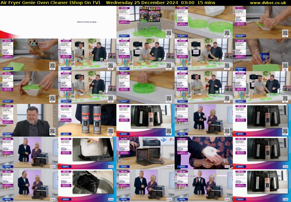 Air Fryer Genie Oven Cleaner (Shop On TV) Wednesday 25 December 2024 03:00 - 03:15