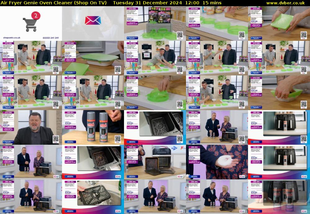 Air Fryer Genie Oven Cleaner (Shop On TV) Tuesday 31 December 2024 12:00 - 12:15