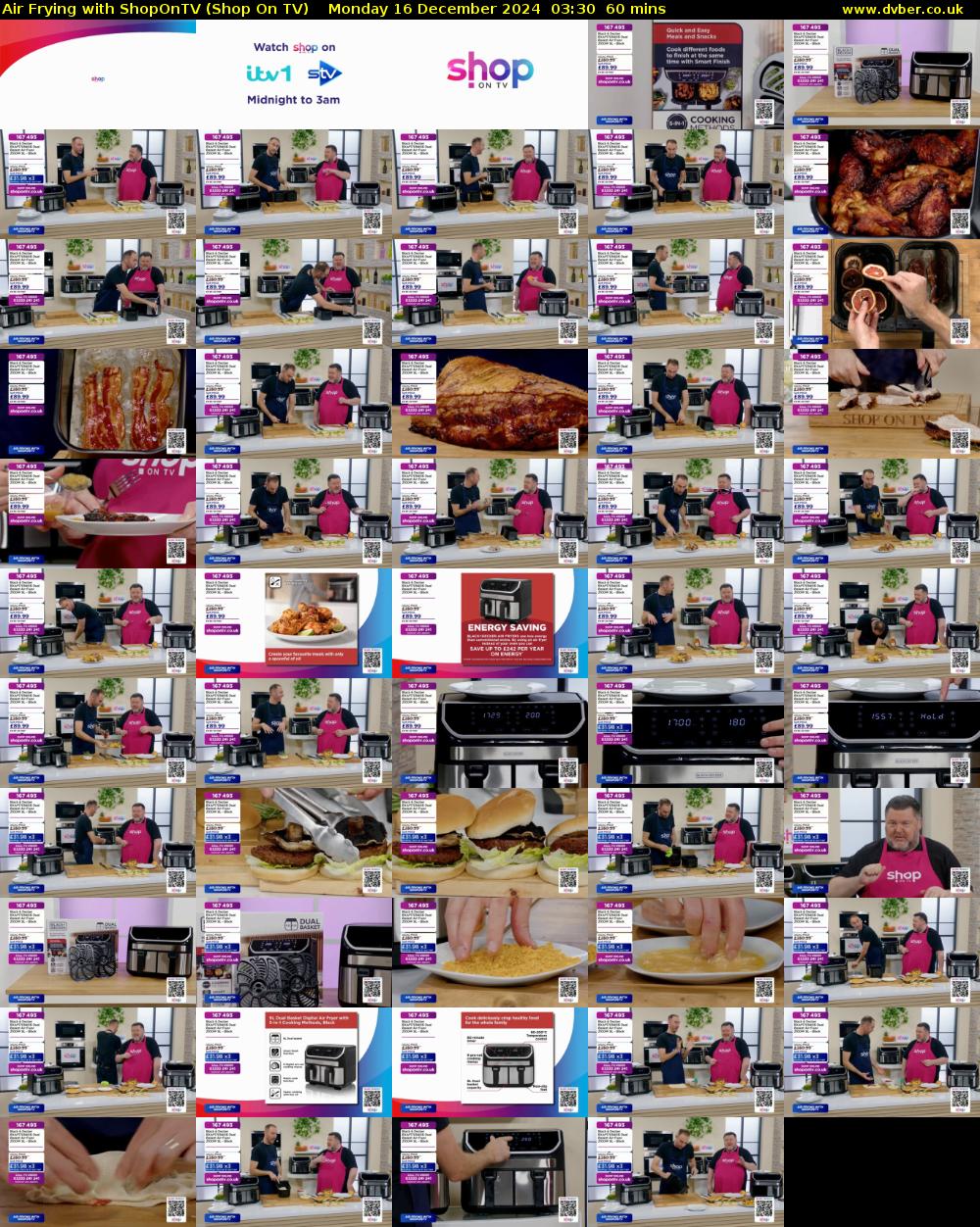 Air Frying with ShopOnTV (Shop On TV) Monday 16 December 2024 03:30 - 04:30
