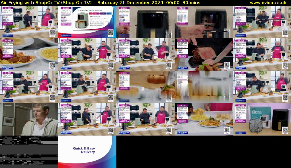 Air Frying with ShopOnTV (Shop On TV) Saturday 21 December 2024 00:00 - 00:30