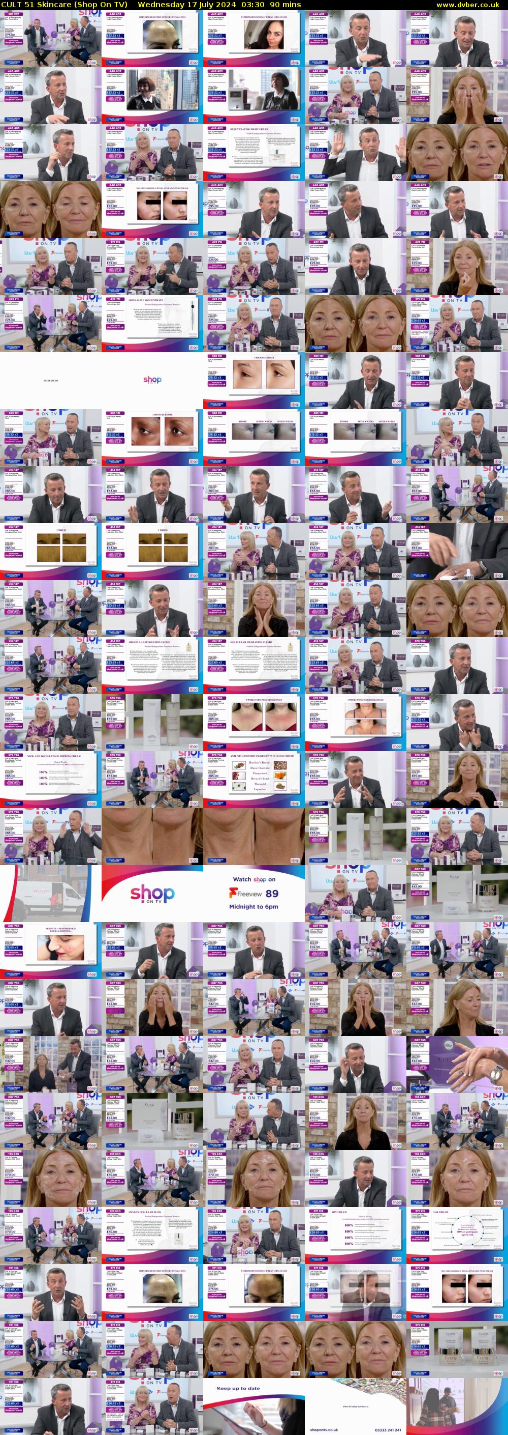 CULT 51 Skincare (Shop On TV) Wednesday 17 July 2024 03:30 - 05:00