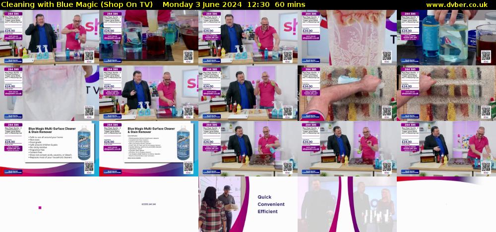 Cleaning with Blue Magic (Shop On TV) Monday 3 June 2024 12:30 - 13:30