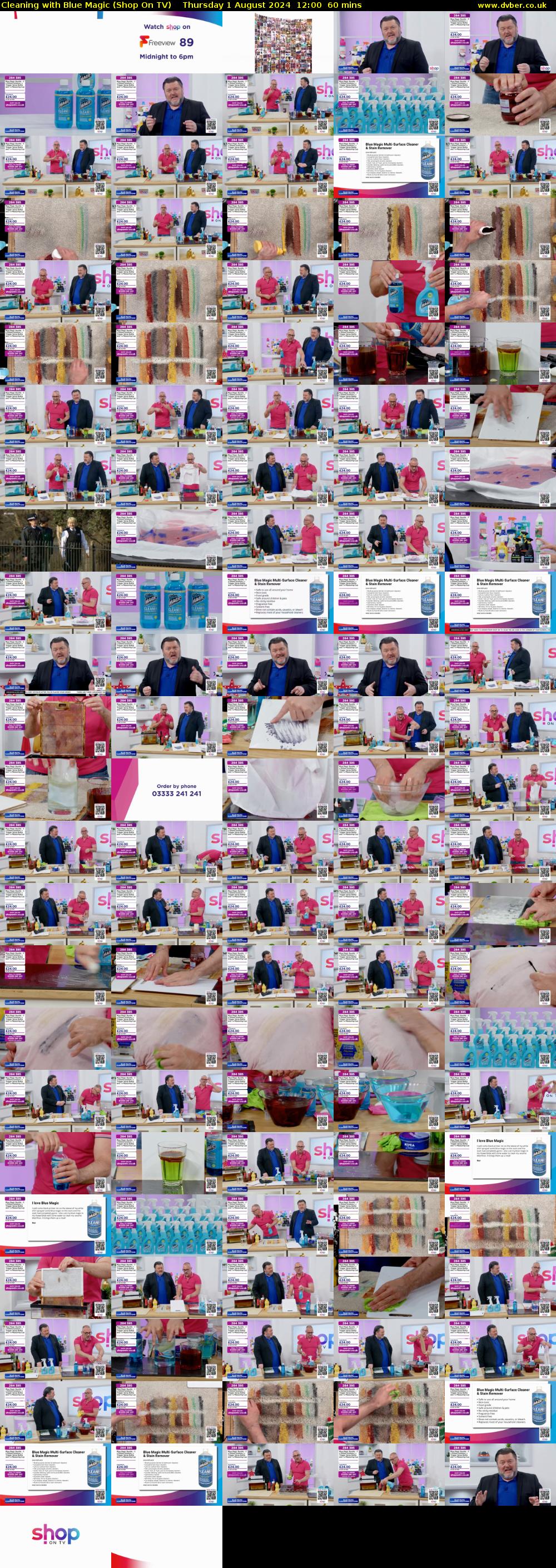 Cleaning with Blue Magic (Shop On TV) Thursday 1 August 2024 12:00 - 13:00