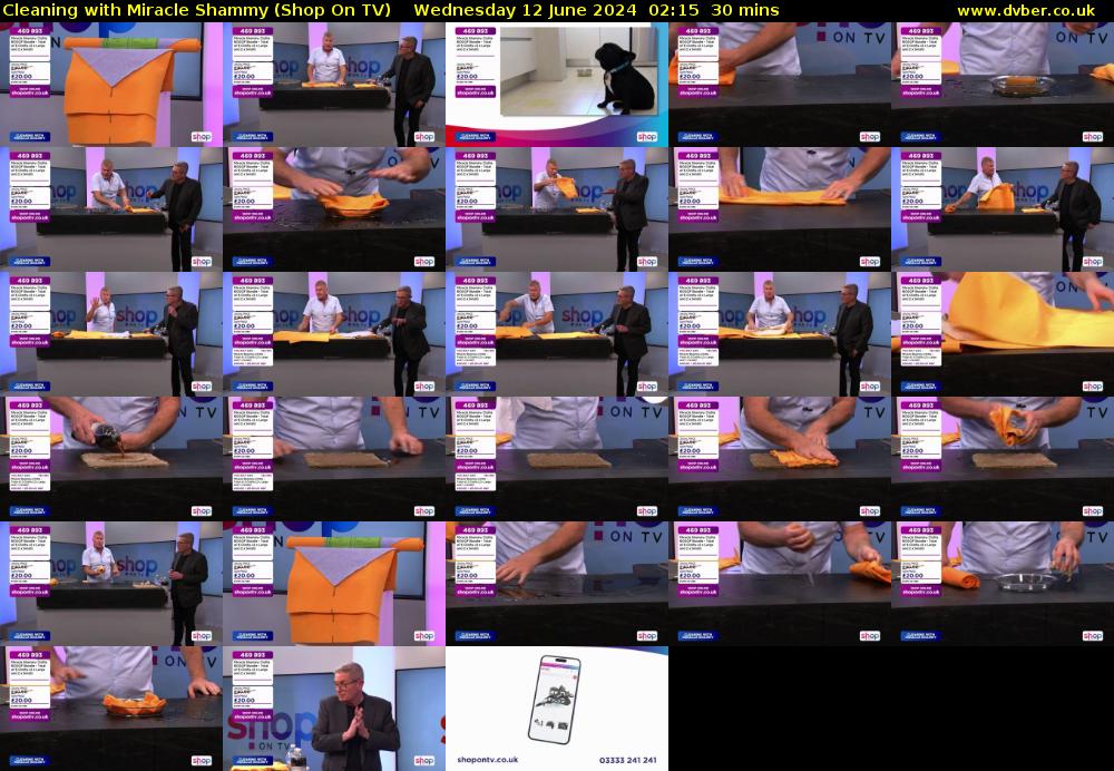 Cleaning with Miracle Shammy (Shop On TV) Wednesday 12 June 2024 02:15 - 02:45