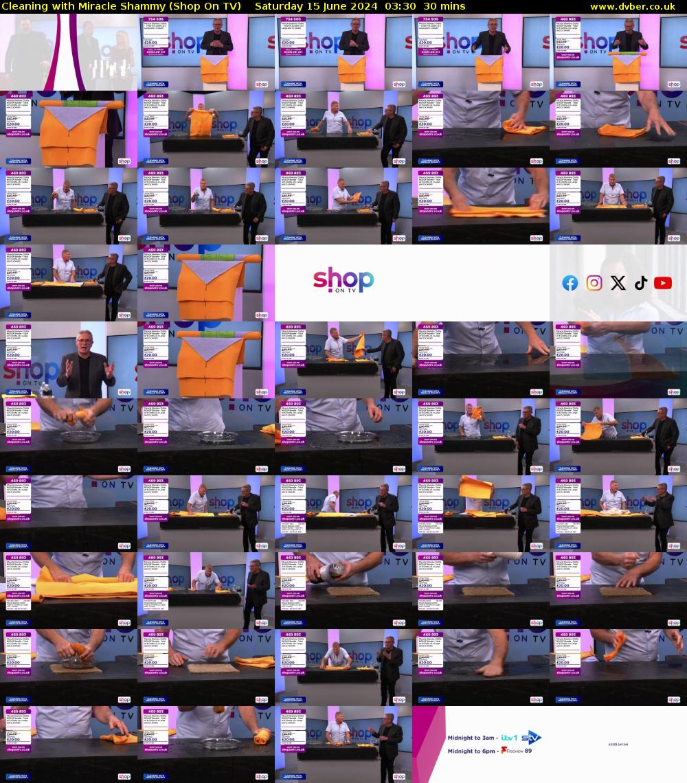 Cleaning with Miracle Shammy (Shop On TV) Saturday 15 June 2024 03:30 - 04:00