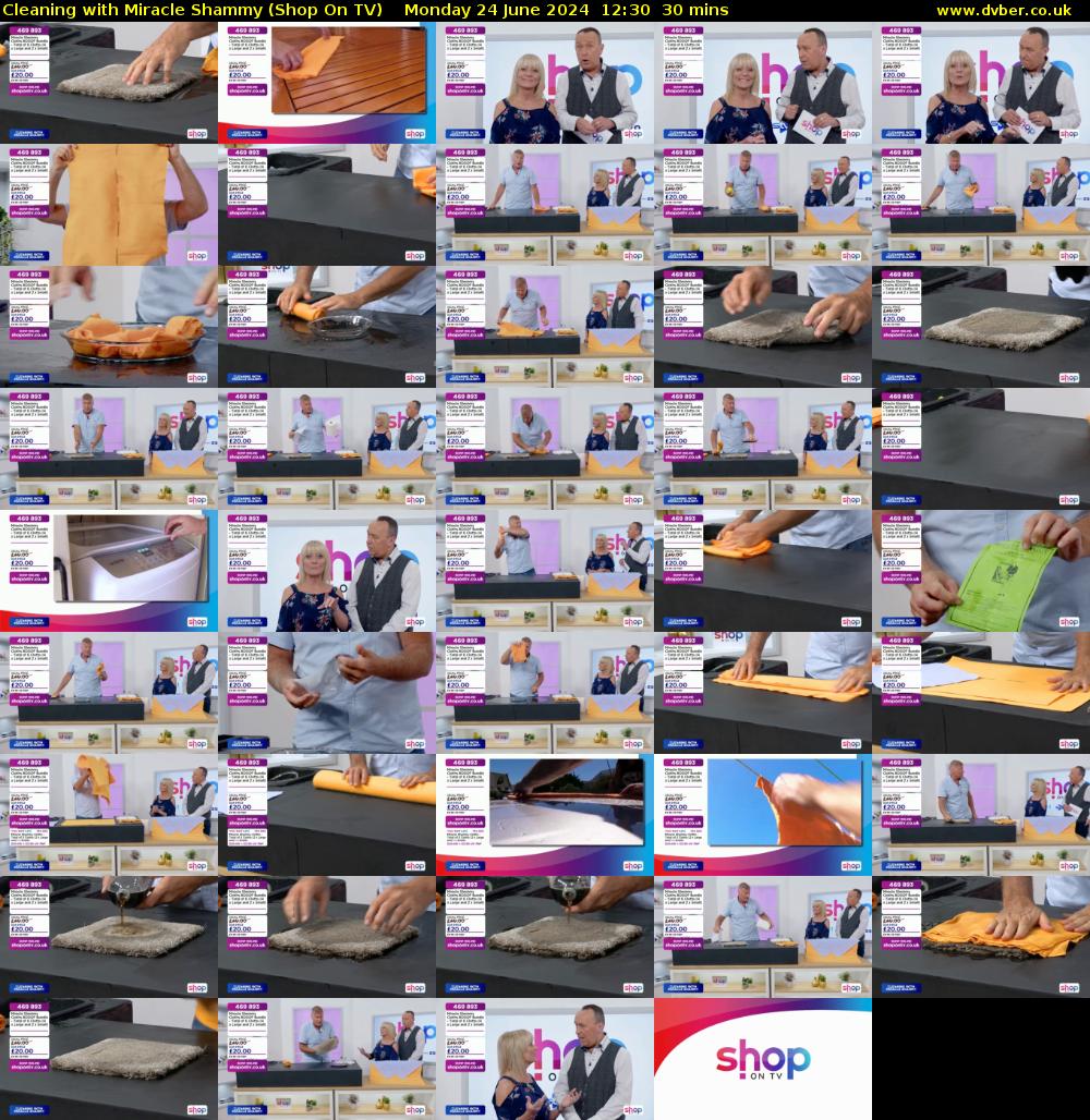 Cleaning with Miracle Shammy (Shop On TV) Monday 24 June 2024 12:30 - 13:00