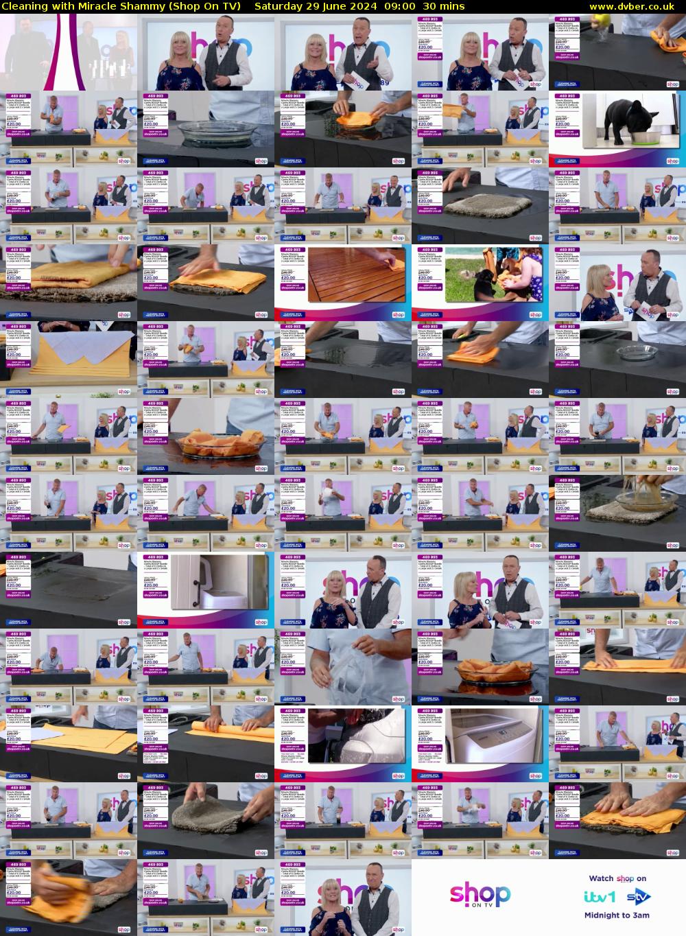 Cleaning with Miracle Shammy (Shop On TV) Saturday 29 June 2024 09:00 - 09:30