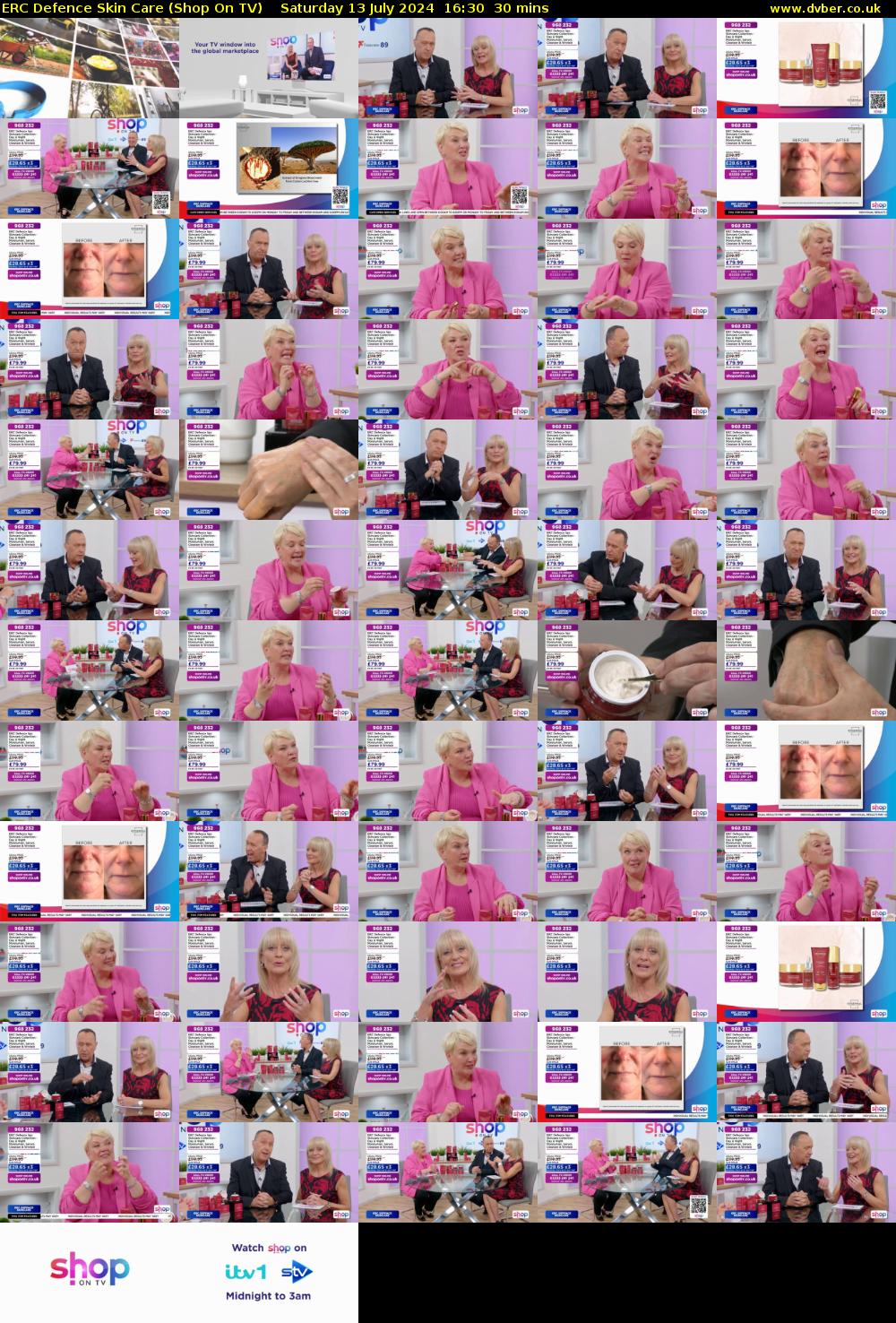 ERC Defence Skin Care (Shop On TV) Saturday 13 July 2024 16:30 - 17:00