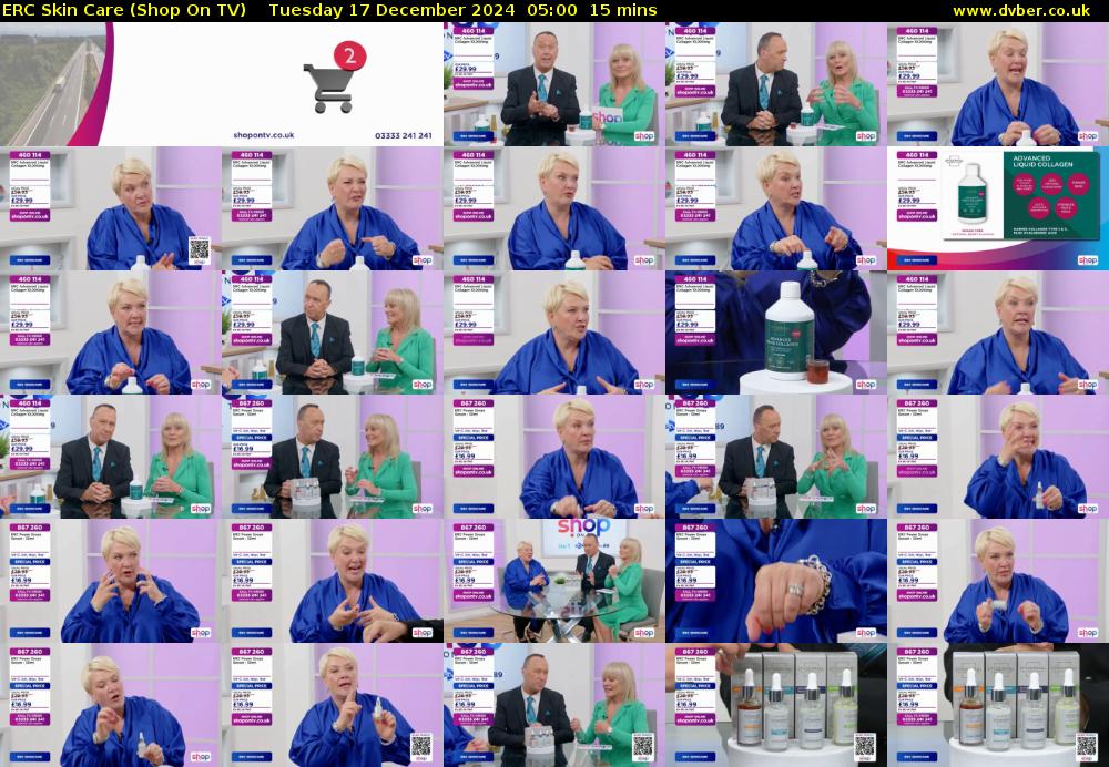ERC Skin Care (Shop On TV) Tuesday 17 December 2024 05:00 - 05:15