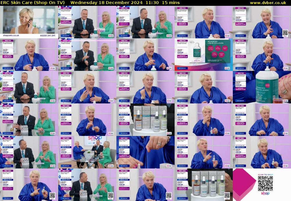 ERC Skin Care (Shop On TV) Wednesday 18 December 2024 11:30 - 11:45