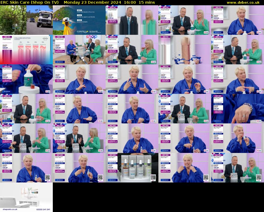 ERC Skin Care (Shop On TV) Monday 23 December 2024 16:00 - 16:15