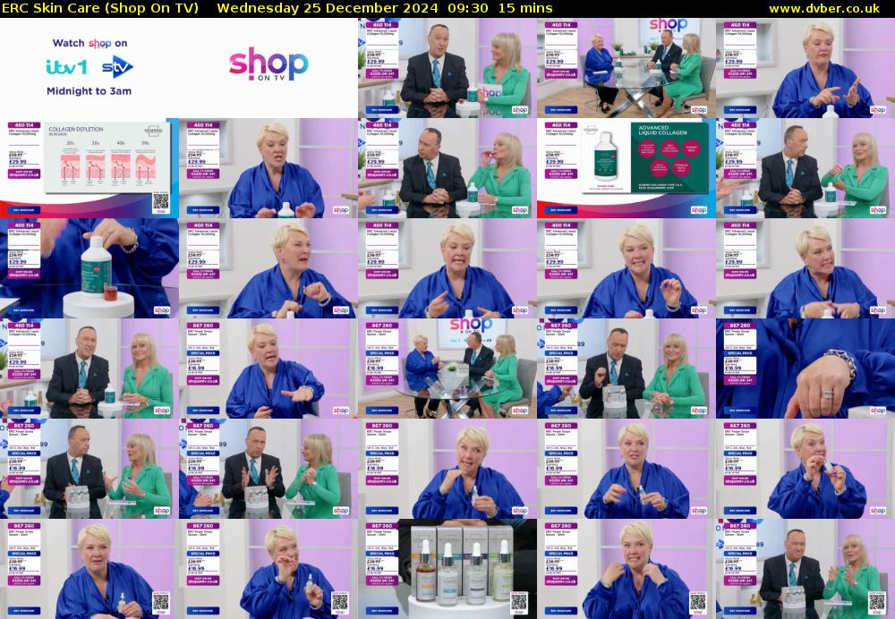 ERC Skin Care (Shop On TV) Wednesday 25 December 2024 09:30 - 09:45
