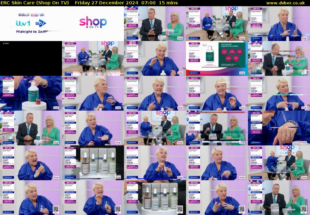 ERC Skin Care (Shop On TV) Friday 27 December 2024 07:00 - 07:15