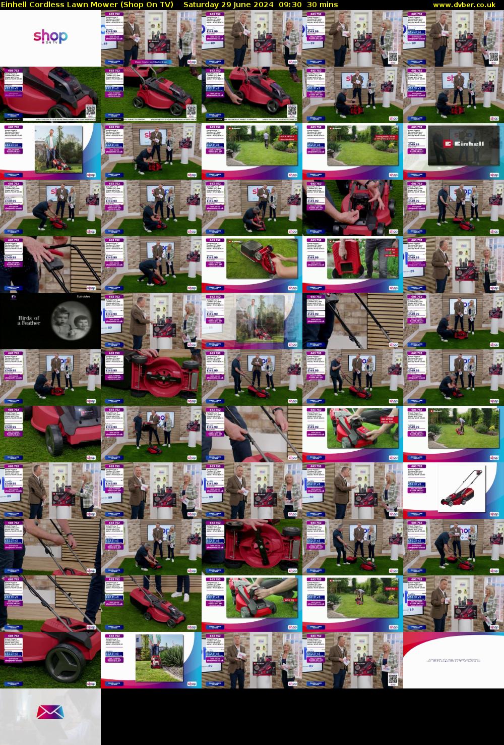 Einhell Cordless Lawn Mower (Shop On TV) Saturday 29 June 2024 09:30 - 10:00