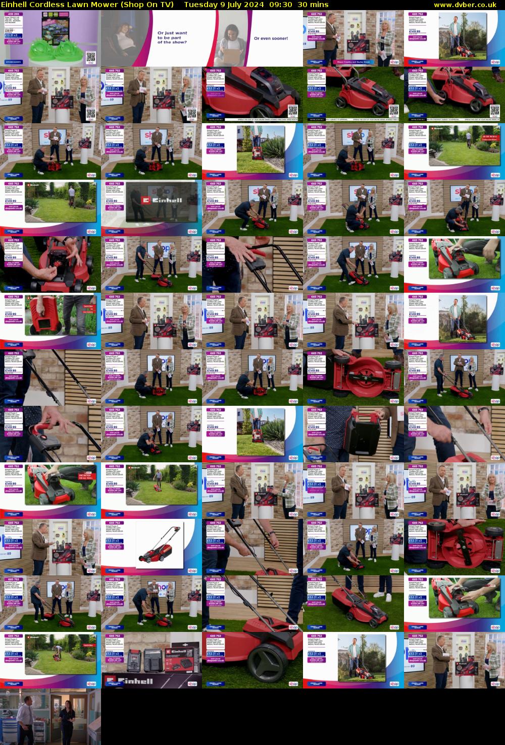 Einhell Cordless Lawn Mower (Shop On TV) Tuesday 9 July 2024 09:30 - 10:00