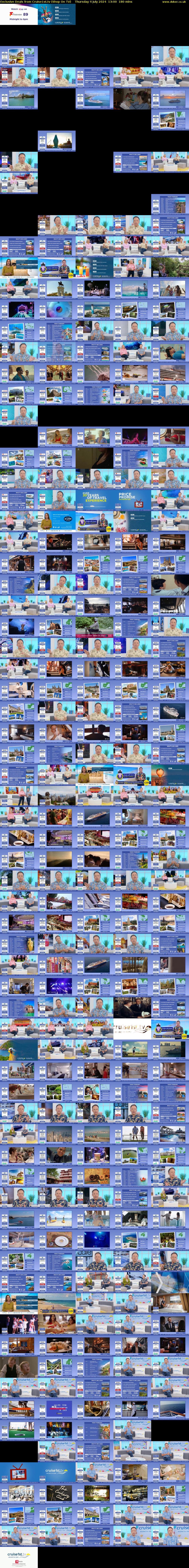 Exclusive Deals from Cruise1st.tv (Shop On TV) Thursday 4 July 2024 13:00 - 16:00