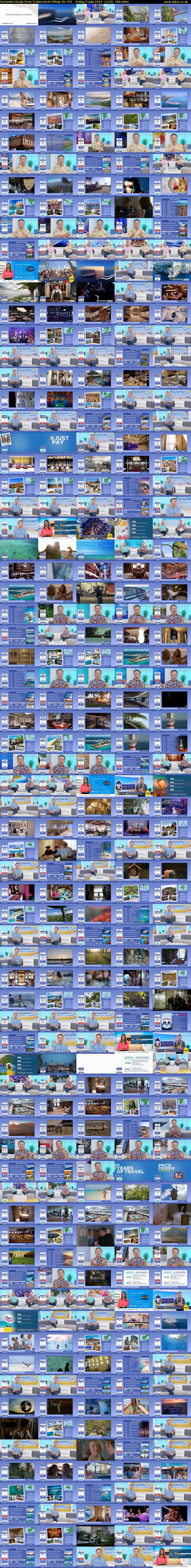 Exclusive Deals from Cruise1st.tv (Shop On TV) Friday 5 July 2024 13:00 - 16:00