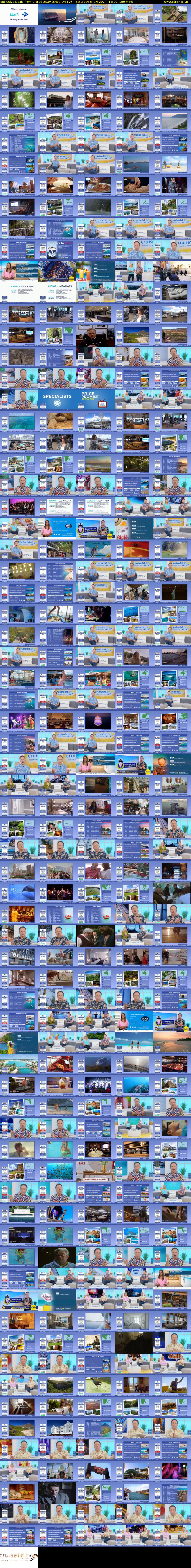 Exclusive Deals from Cruise1st.tv (Shop On TV) Saturday 6 July 2024 13:00 - 16:00