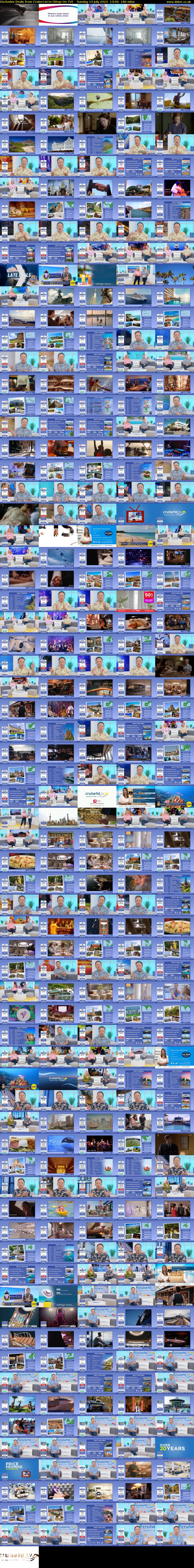 Exclusive Deals from Cruise1st.tv (Shop On TV) Sunday 14 July 2024 13:00 - 16:00