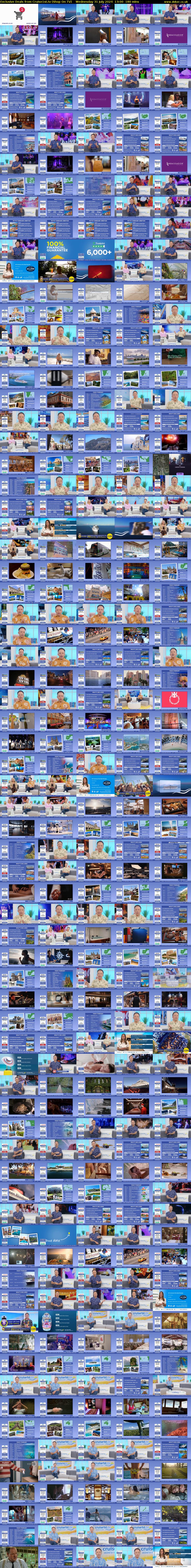 Exclusive Deals from Cruise1st.tv (Shop On TV) Wednesday 31 July 2024 13:00 - 16:00