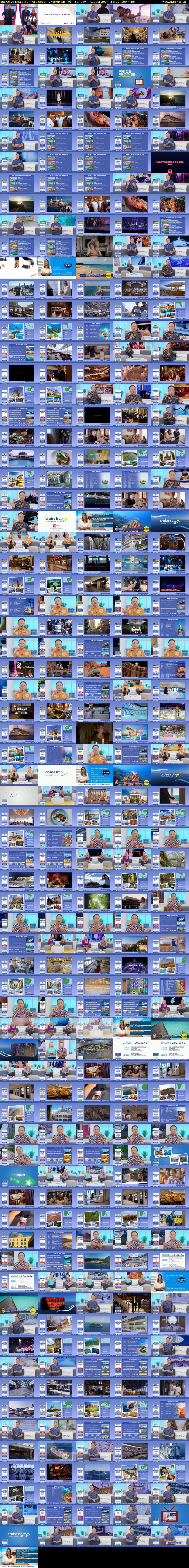 Exclusive Deals from Cruise1st.tv (Shop On TV) Sunday 4 August 2024 13:00 - 16:00