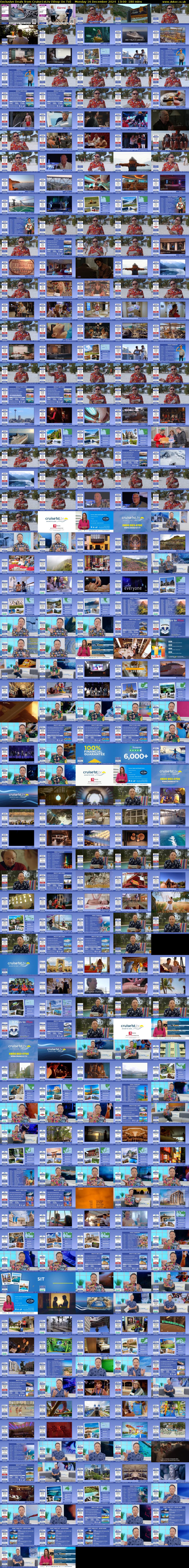 Exclusive Deals from Cruise1st.tv (Shop On TV) Monday 16 December 2024 13:00 - 16:00