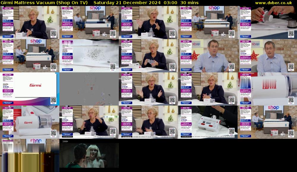 Girmi Mattress Vacuum (Shop On TV) Saturday 21 December 2024 03:00 - 03:30