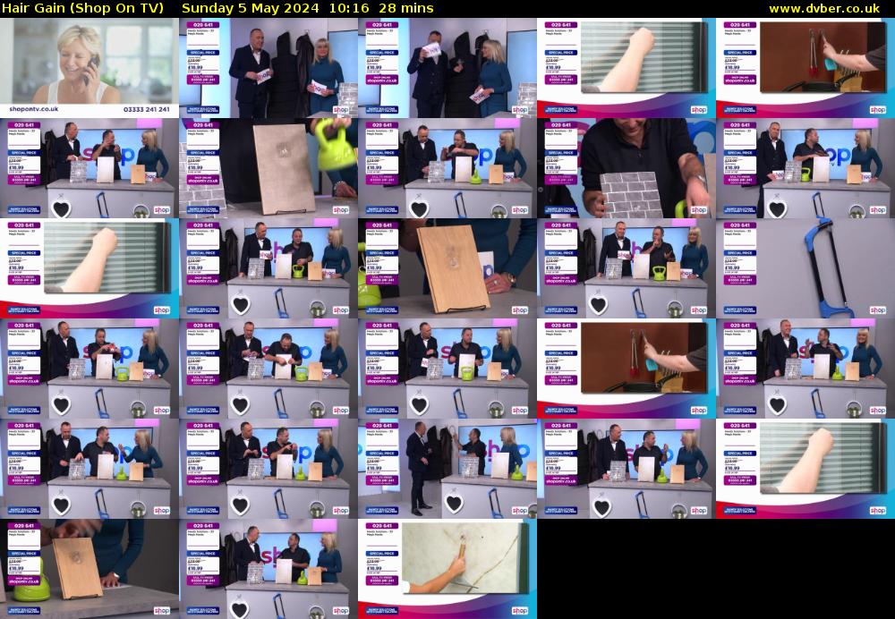 Hair Gain (Shop On TV) Sunday 5 May 2024 10:16 - 10:44