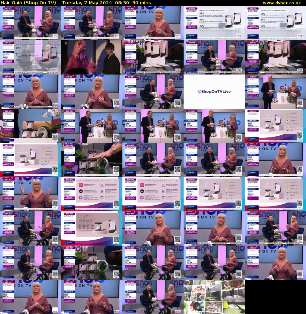 Hair Gain (Shop On TV) Tuesday 7 May 2024 08:30 - 09:00