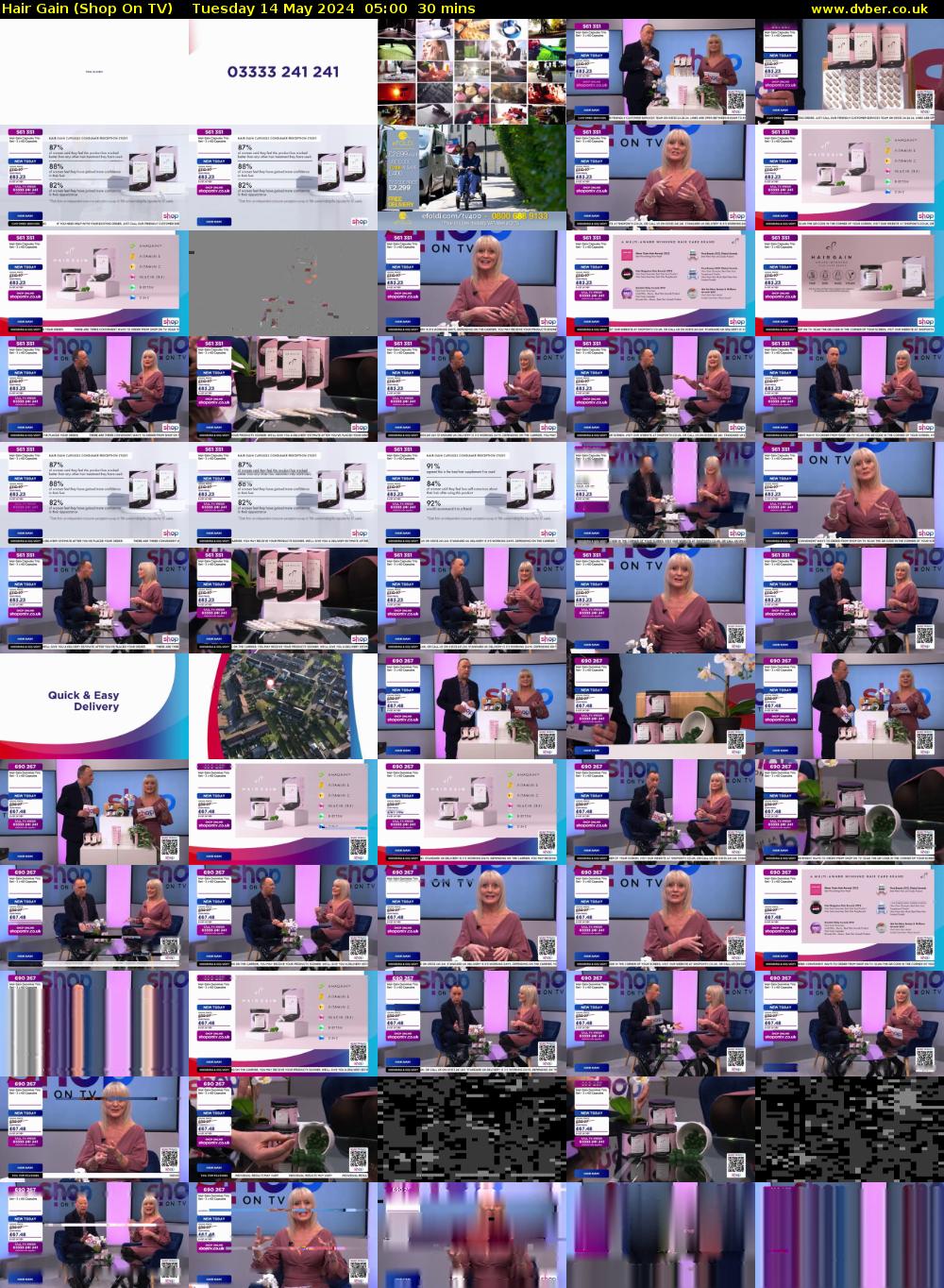Hair Gain (Shop On TV) Tuesday 14 May 2024 05:00 - 05:30