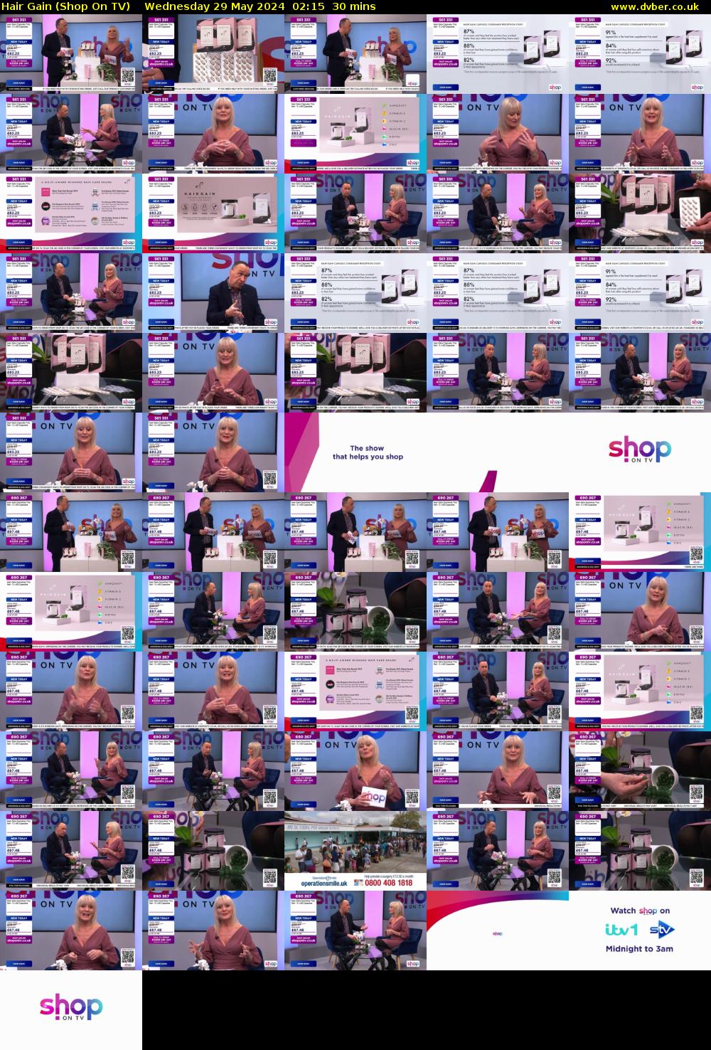 Hair Gain (Shop On TV) Wednesday 29 May 2024 02:15 - 02:45