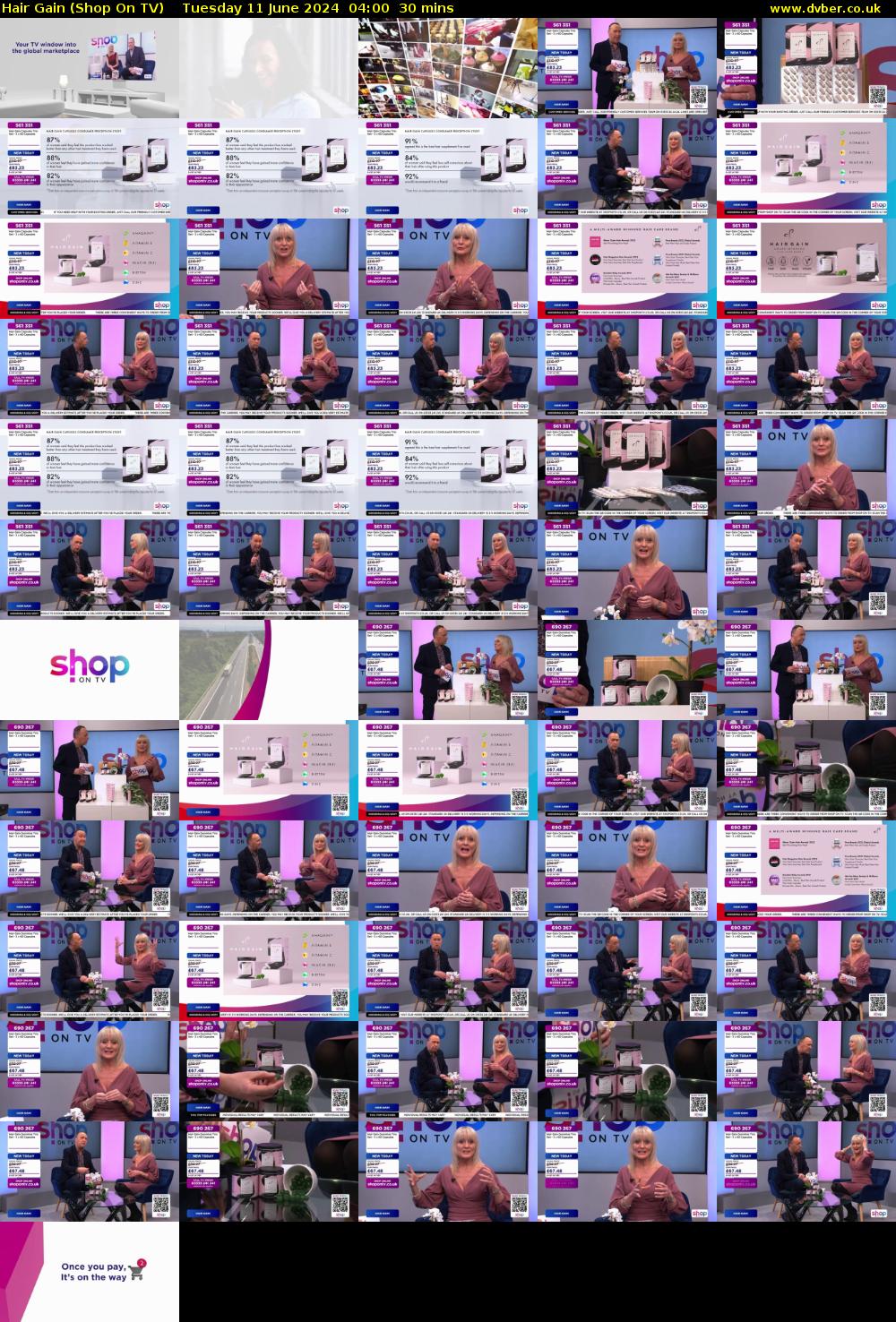 Hair Gain (Shop On TV) Tuesday 11 June 2024 04:00 - 04:30