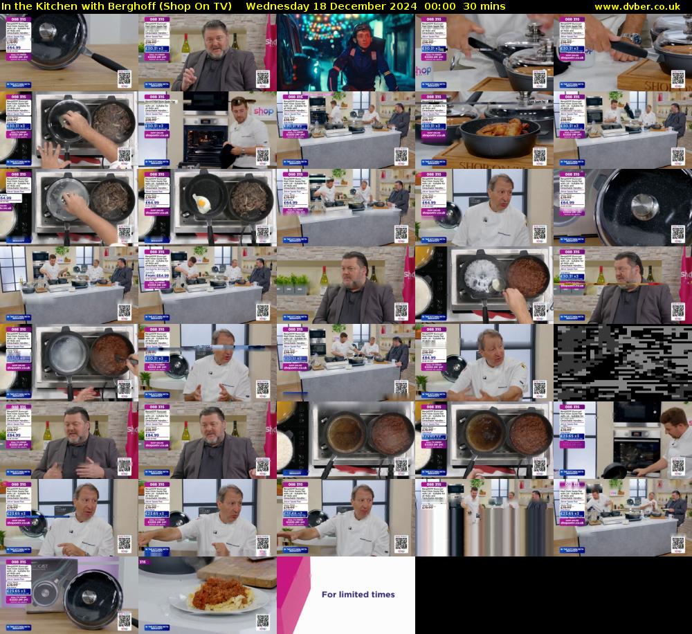 In the Kitchen with Berghoff (Shop On TV) Wednesday 18 December 2024 00:00 - 00:30