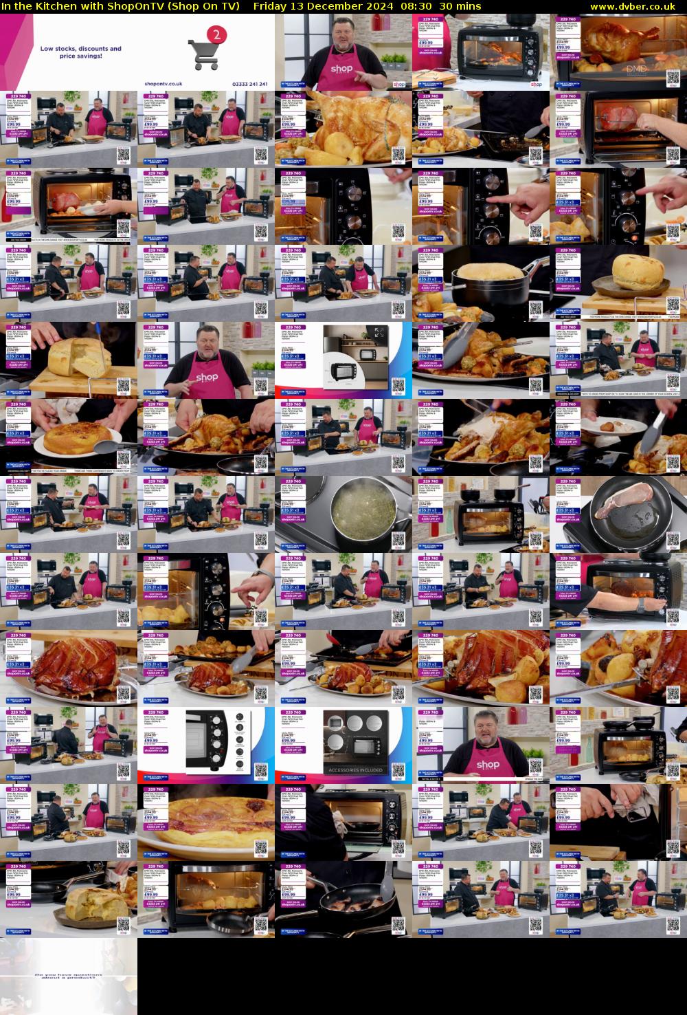 In the Kitchen with ShopOnTV (Shop On TV) Friday 13 December 2024 08:30 - 09:00