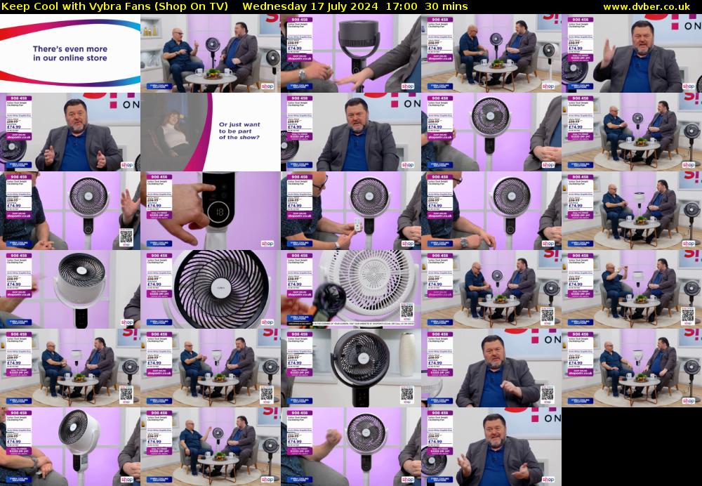 Keep Cool with Vybra Fans (Shop On TV) Wednesday 17 July 2024 17:00 - 17:30