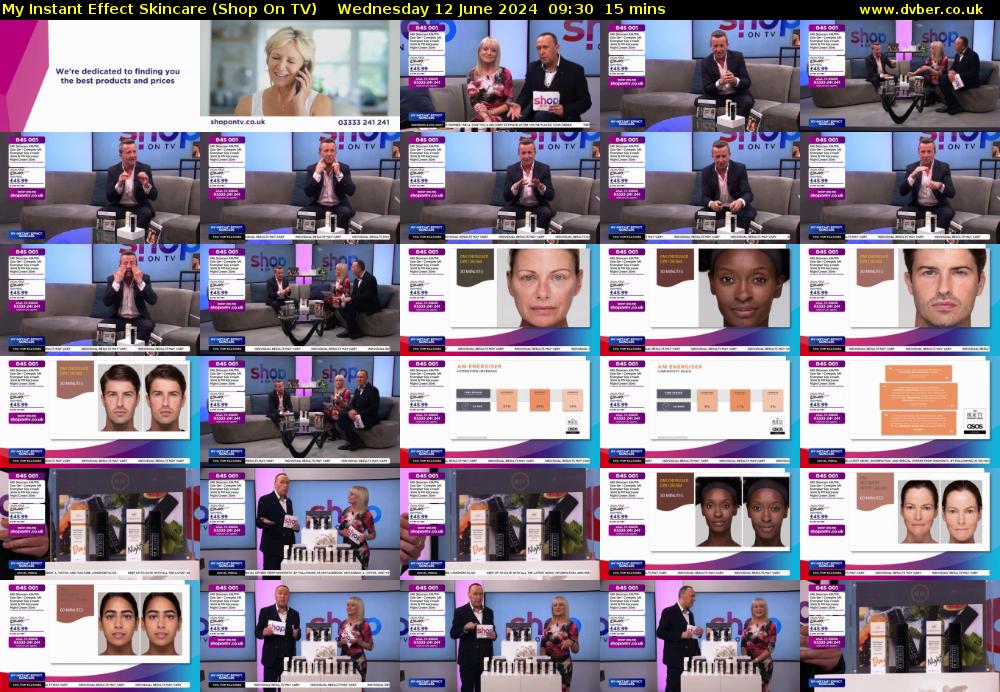 My Instant Effect Skincare (Shop On TV) Wednesday 12 June 2024 09:30 - 09:45