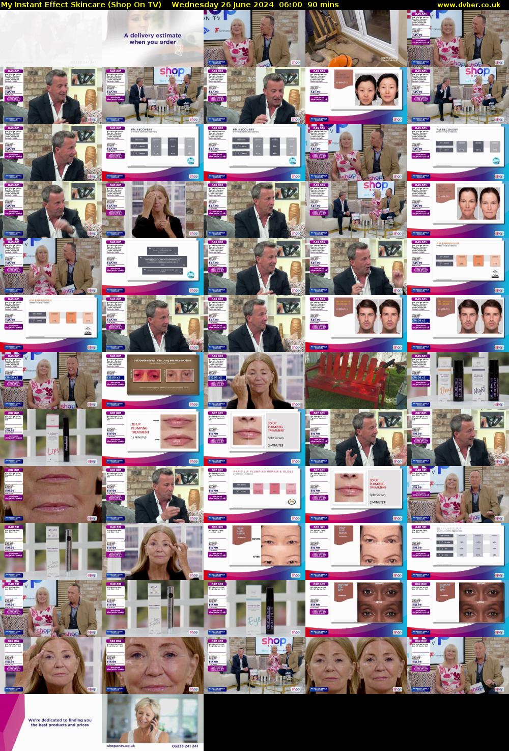 My Instant Effect Skincare (Shop On TV) Wednesday 26 June 2024 06:00 - 07:30