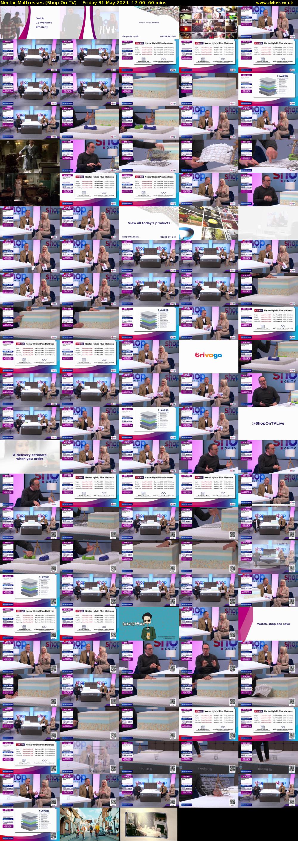 Nectar Mattresses (Shop On TV) Friday 31 May 2024 17:00 - 18:00