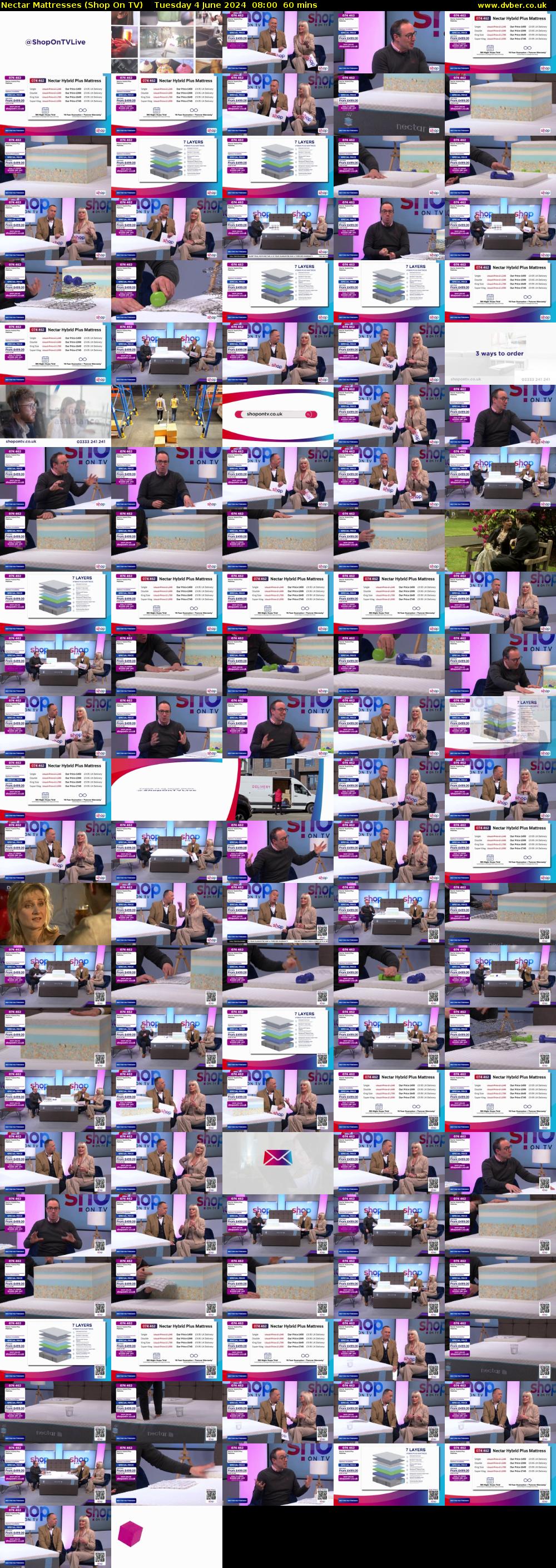 Nectar Mattresses (Shop On TV) Tuesday 4 June 2024 08:00 - 09:00